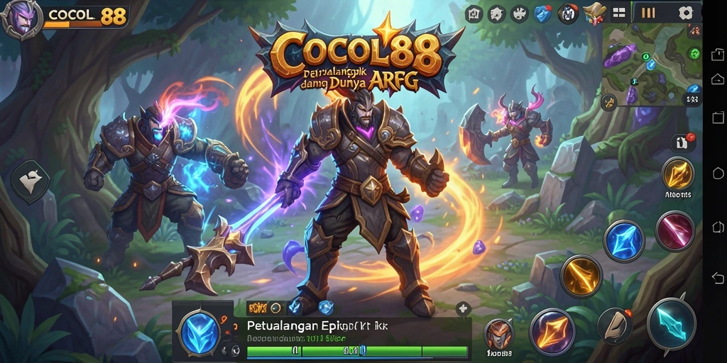 Menampilkan aksi seru dalam gameplay ARPG COCOL88.