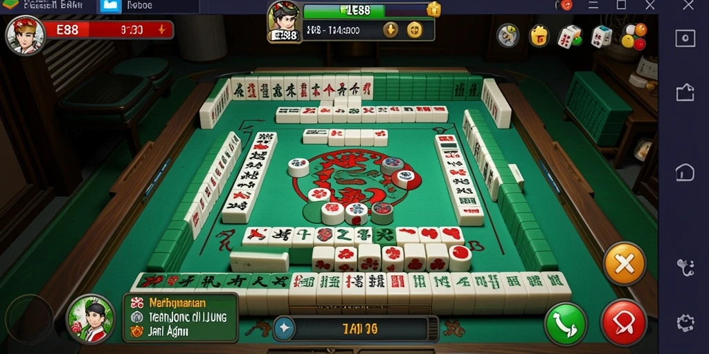 Gameplay Mahjong E88 dengan desain yang menarik dan interaktif.