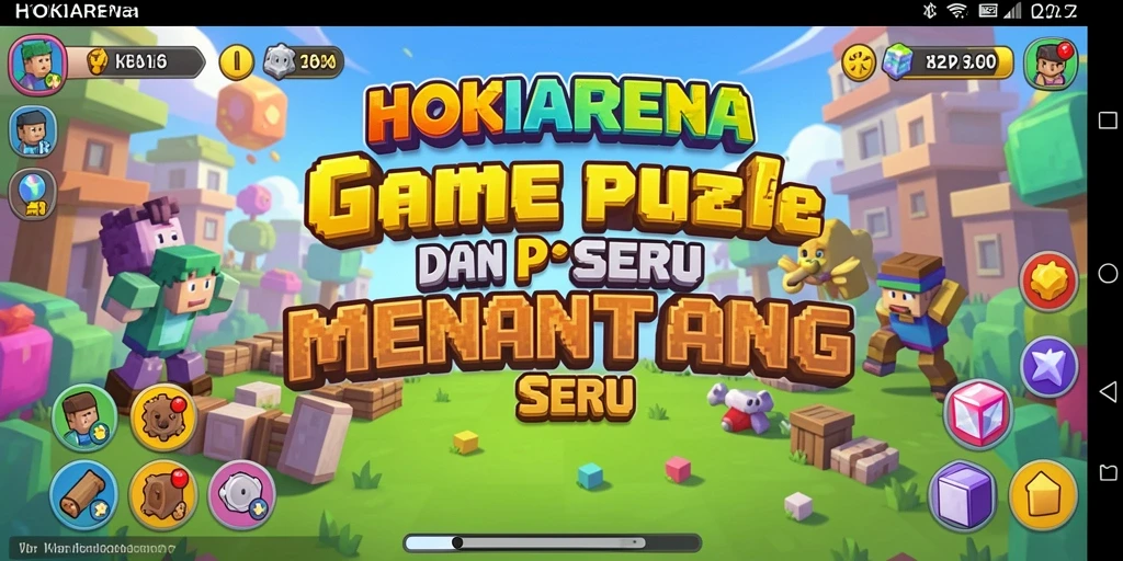Tampilan gameplay seru HOKIARENA dengan tantangan puzzle.