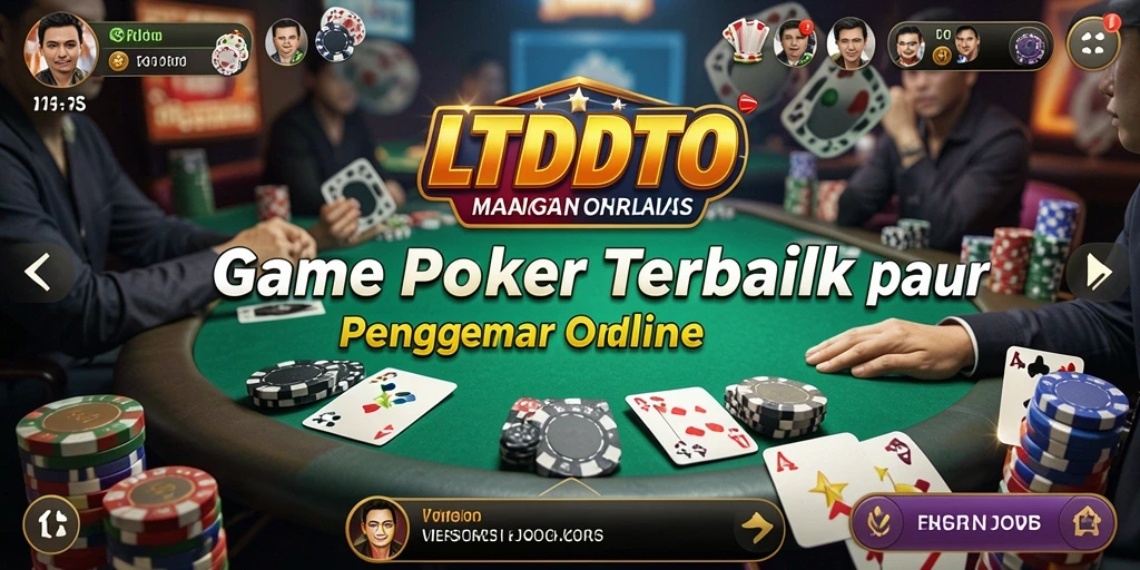 Screenshot LTDTOTO menampilkan gameplay seru poker dengan banyak pemain aktif.