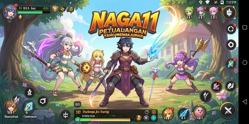 Screenshot utama NAGA11 menunjukkan aksi dalam dunia Anime yang menakjubkan.