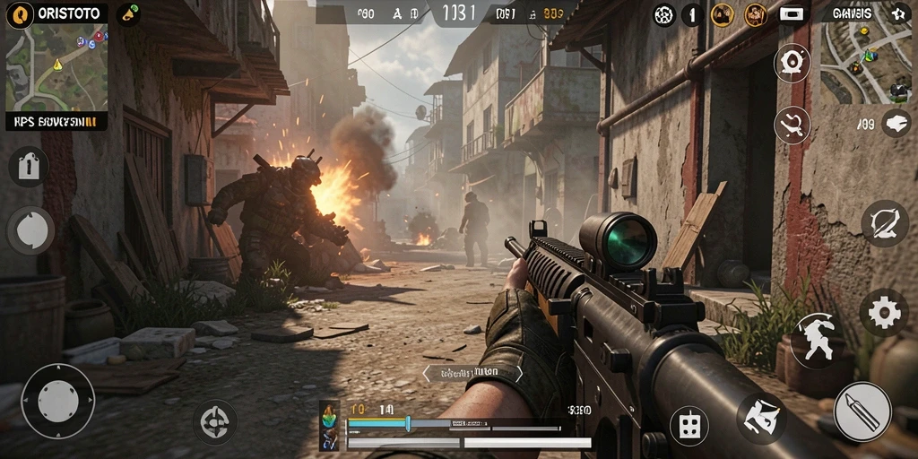 Gameplay ORISTOTO dengan aksi seru di medan perang.