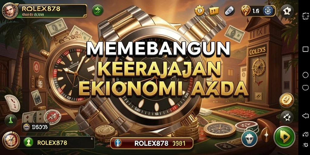 Tampilan gameplay <strong>ROLEX878</strong> yang menarik dengan elemen Tycoon yang mendebarkan.